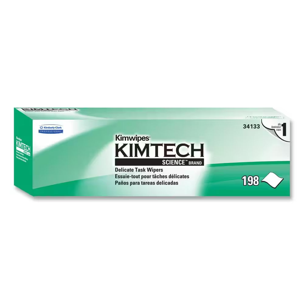 Kimwipes Delicate Task Wipers, 1-Ply, 11-4/5 In. X 11-4/5 In., 196/Box, 15 Boxes/Carton