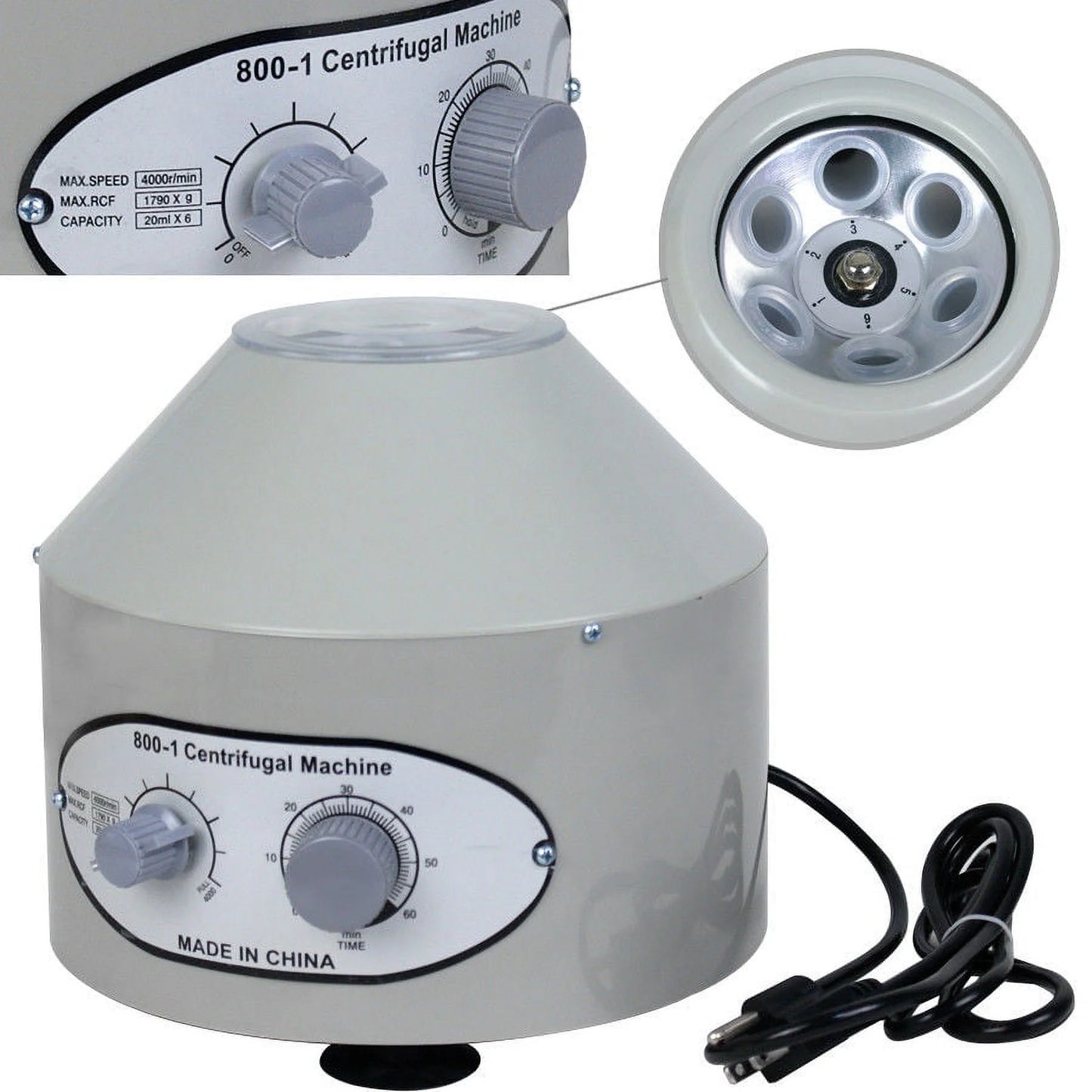 Electric Centrifuge Machine Lab Medical Practice 800-1 4000Rpm Quiet Safe Plastic Finish