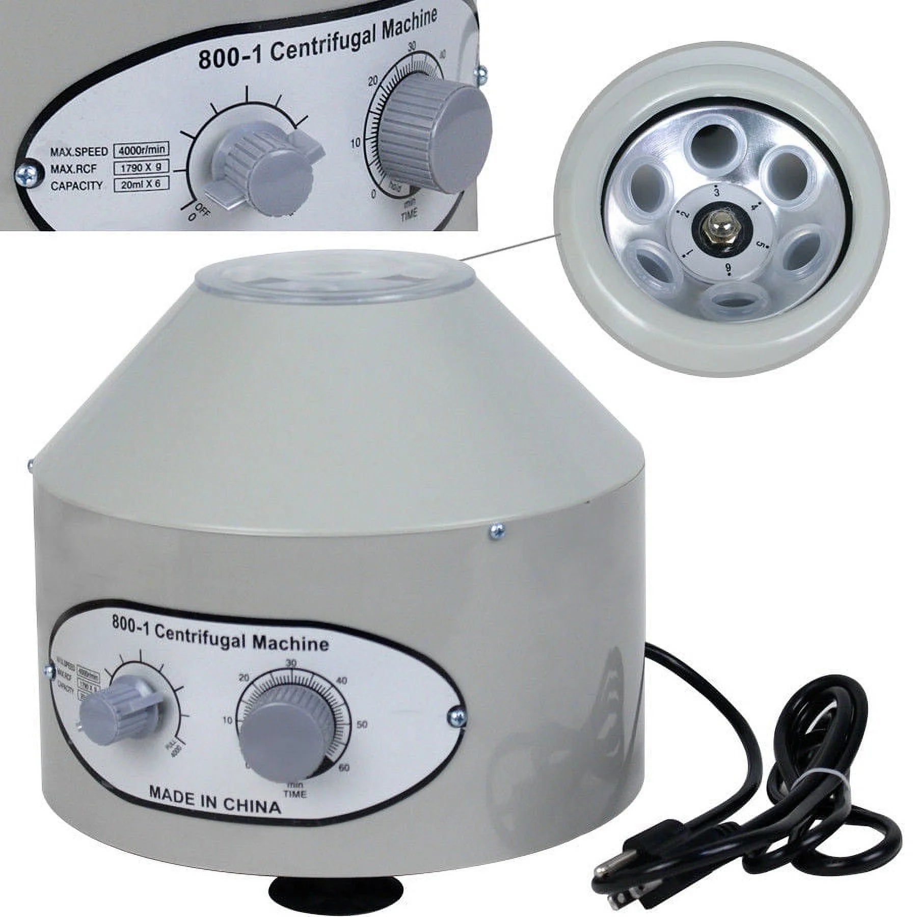 Electric Centrifuge Machine Lab Medical Practice 800-1 4000Rpm Quiet Safe Plastic Finish