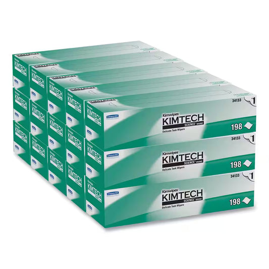 Kimwipes Delicate Task Wipers, 1-Ply, 11-4/5 In. X 11-4/5 In., 196/Box, 15 Boxes/Carton