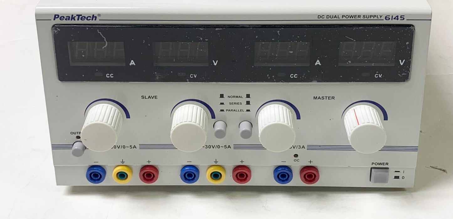 Peak Tech 2006145068 6145 Regulated Laboratory Power Supply Dual DC Rated Model