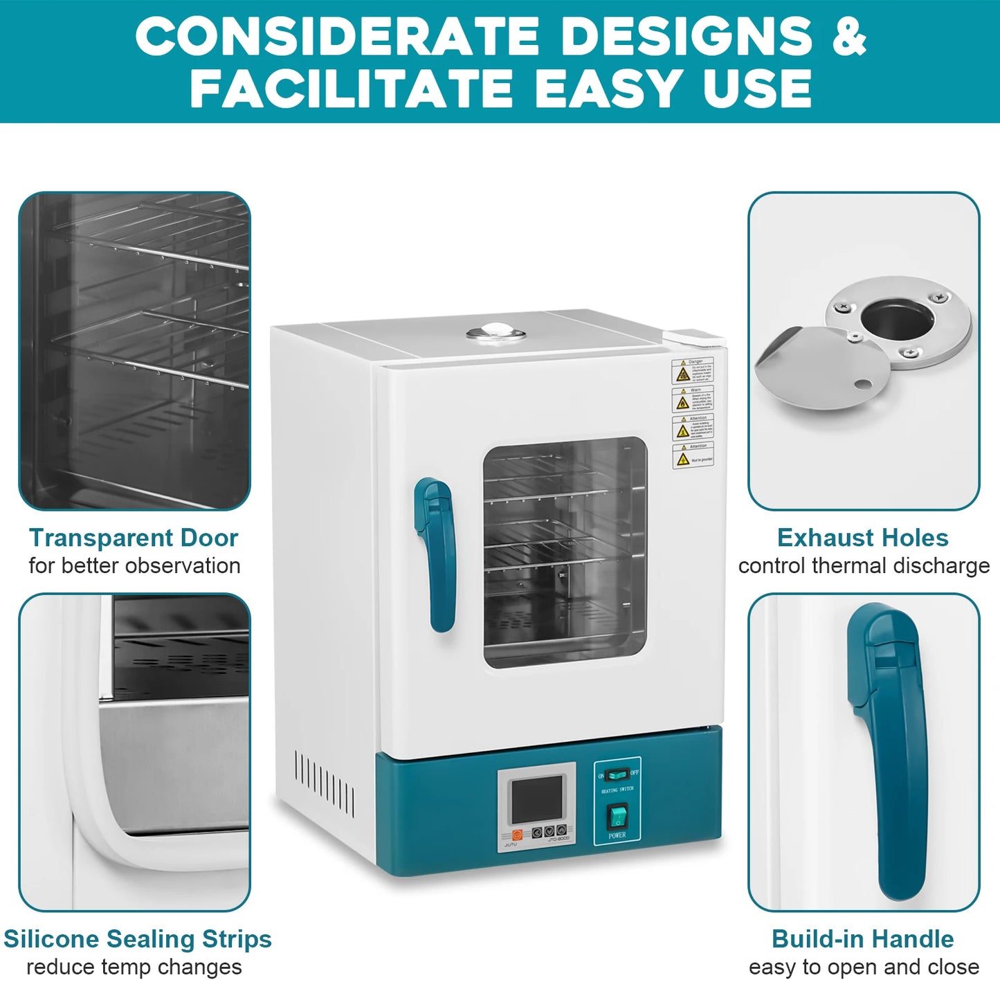 Lab Incubator 20L Bacteria Incubator RT-65℃ Scientific Digital Incubator PID Temperature Control Microbiological Laboratory