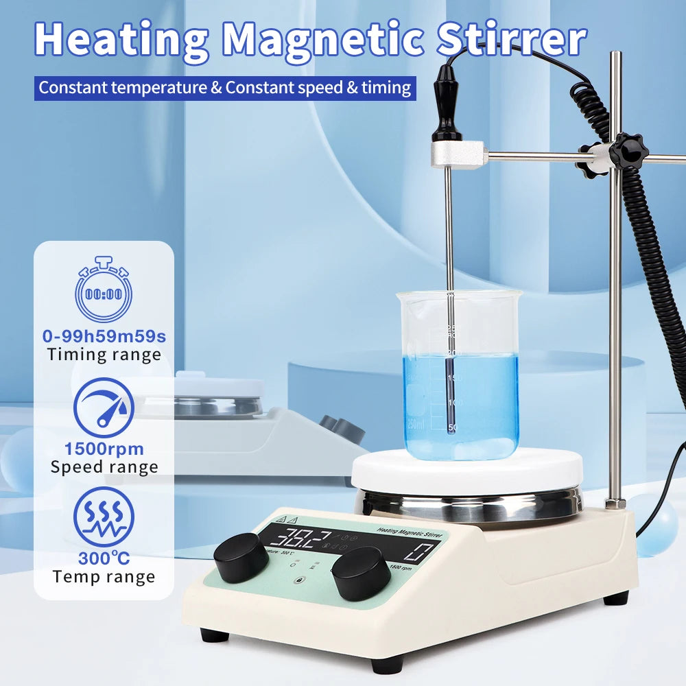 EU Plug Heating Magnetic Stirrer with Heating Stirrer Laboratory Thermostatic Digital Display Magnetic Mixer Hot Plate