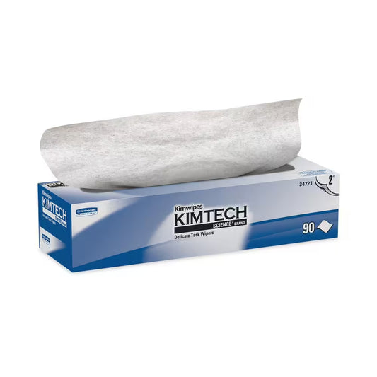 Kimwipes Delicate Task Wipers, 2-Ply, 14-7/10 In. X 16-3/5 In., 90/Box, 15 Boxes/Carton