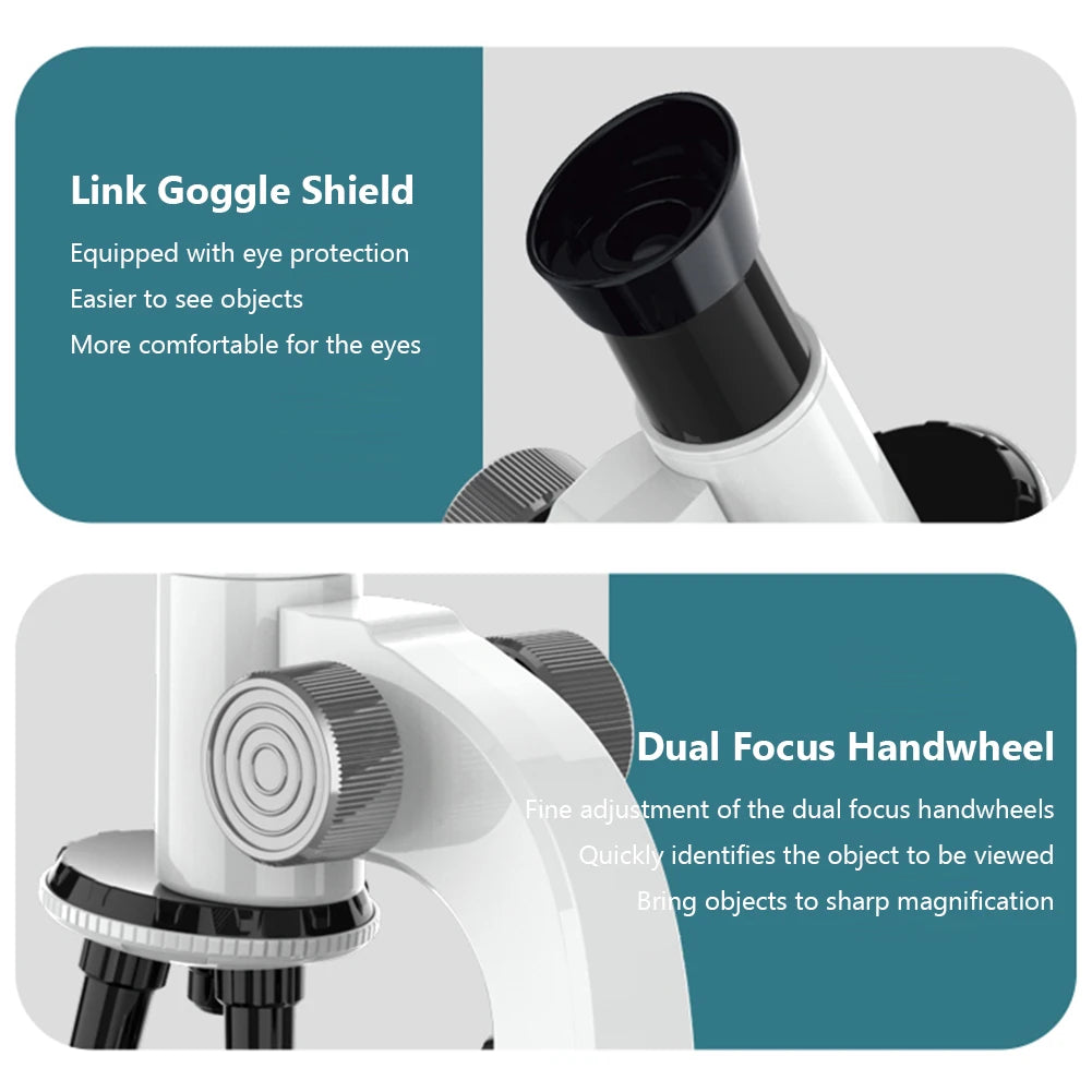 200X-4800X Biological Microscope for Adults Students LED Monocular Microscope for School Laboratory Home Education